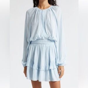 Ramy Brook Ramona Long Sleeve Minidress in Crystal size Medium